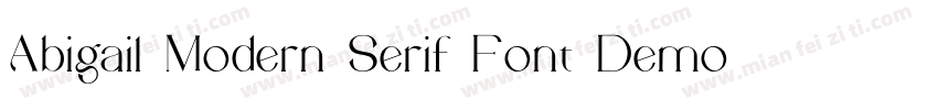 Abigail Modern Serif Font Demo字体转换